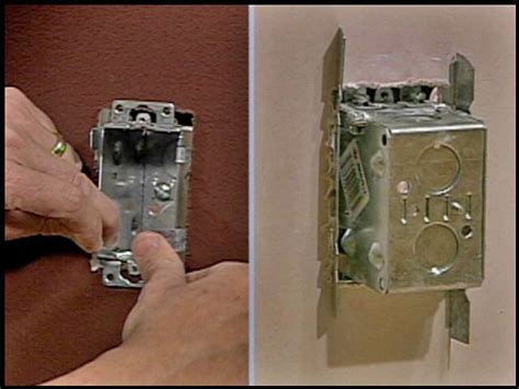 how to install a metal light switch box|putting electrical box existing drywall.